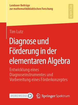 cover image of Diagnose und Förderung in der elementaren Algebra